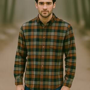 Pendleton Woolen Mills Men's SZ XL Mason 100% Cotton Flannel Button Down Shirt